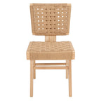 Chaise de salle à manger tressée Justice (lot de 2) - 48,26 cm L x 60,96 cm P x 88,9 cm H - 48,26L x 60,96P x 88,9H