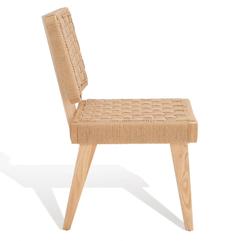 Chaise de salle à manger tressée Justice (lot de 2) - 48,26 cm L x 60,96 cm P x 88,9 cm H - 48,26L x 60,96P x 88,9H