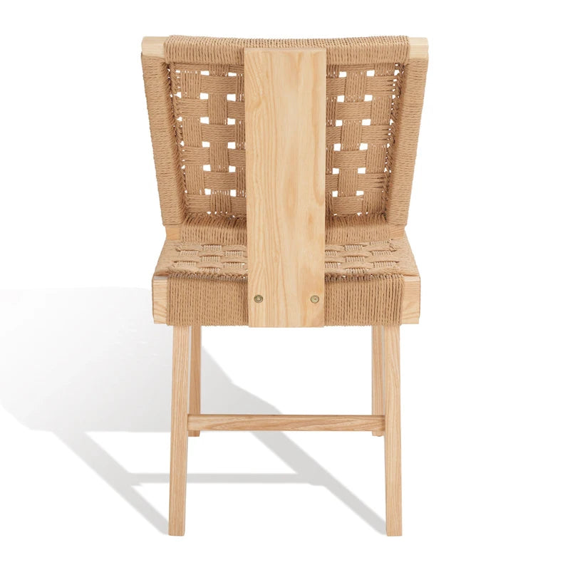 Chaise de salle à manger tressée Justice (lot de 2) - 48,26 cm L x 60,96 cm P x 88,9 cm H - 48,26L x 60,96P x 88,9H