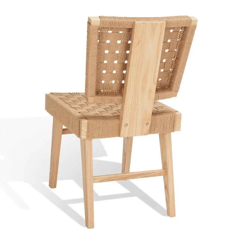 Chaise de salle à manger tressée Justice (lot de 2) - 48,26 cm L x 60,96 cm P x 88,9 cm H - 48,26L x 60,96P x 88,9H