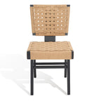 Chaise de salle à manger tressée Justice (lot de 2) - 48,26 cm L x 60,96 cm P x 88,9 cm H - 48,26L x 60,96P x 88,9H