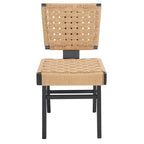 Chaise de salle à manger tressée Justice (lot de 2) - 48,26 cm L x 60,96 cm P x 88,9 cm H - 48,26L x 60,96P x 88,9H