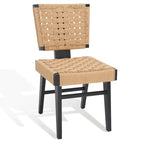 Chaise de salle à manger tressée Justice (lot de 2) - 48,26 cm L x 60,96 cm P x 88,9 cm H - 48,26L x 60,96P x 88,9H