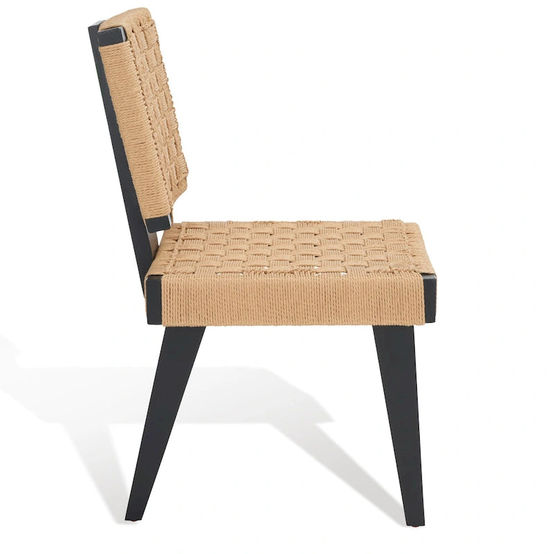Chaise de salle à manger tressée Justice (lot de 2) - 48,26 cm L x 60,96 cm P x 88,9 cm H - 48,26L x 60,96P x 88,9H