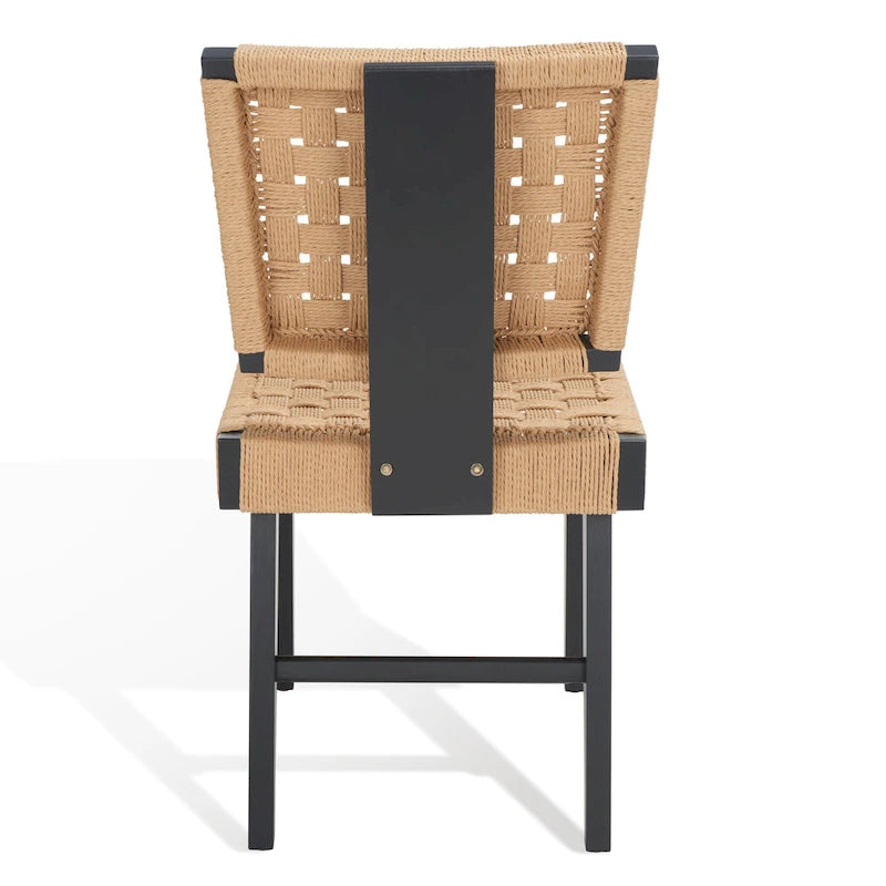 Chaise de salle à manger tressée Justice (lot de 2) - 48,26 cm L x 60,96 cm P x 88,9 cm H - 48,26L x 60,96P x 88,9H