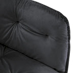 Lot de 2 chaises de salle à manger capitonnées, chaise d'appoint avec pieds plaqués or massif