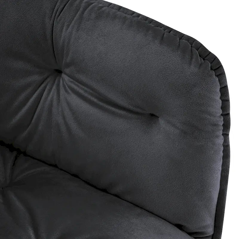 Lot de 2 chaises de salle à manger capitonnées, chaise d'appoint avec pieds plaqués or massif
