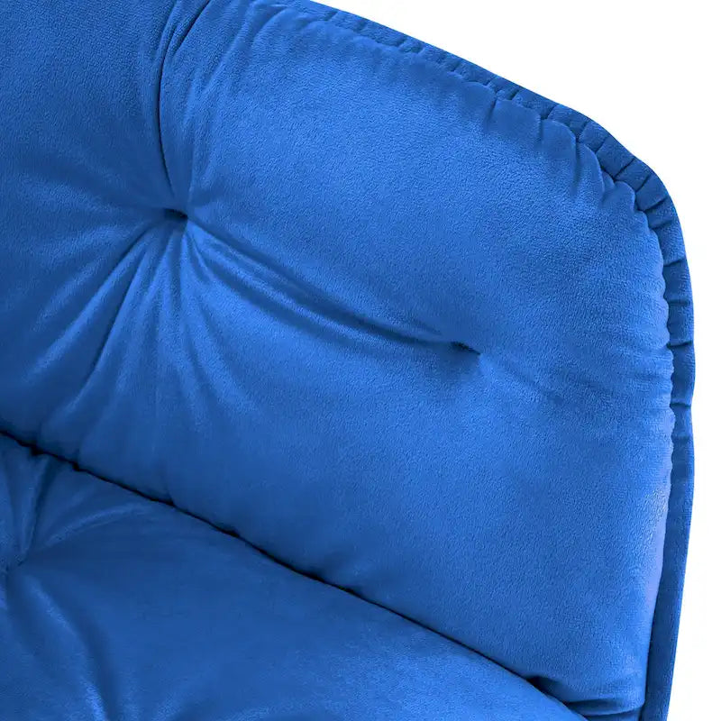 Lot de 2 chaises de salle à manger capitonnées, chaise d'appoint avec pieds plaqués or massif