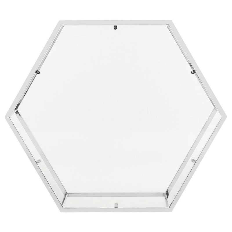 Table basse hexagonale Kaycee en verre et chrome - 36.2 x 31.5 x 13.8 - 36Lx32Px14H
