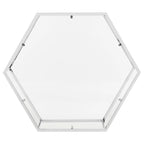 Table basse hexagonale Kaycee en verre et chrome - 36.2 x 31.5 x 13.8 - 36Lx32Px14H