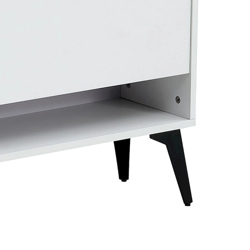 Meuble de rangement à chaussures en bois au design minimaliste, pour utilisation dans un couloir d'entrée