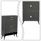 Meuble de rangement à chaussures en bois au design minimaliste, pour utilisation dans un couloir d'entrée
