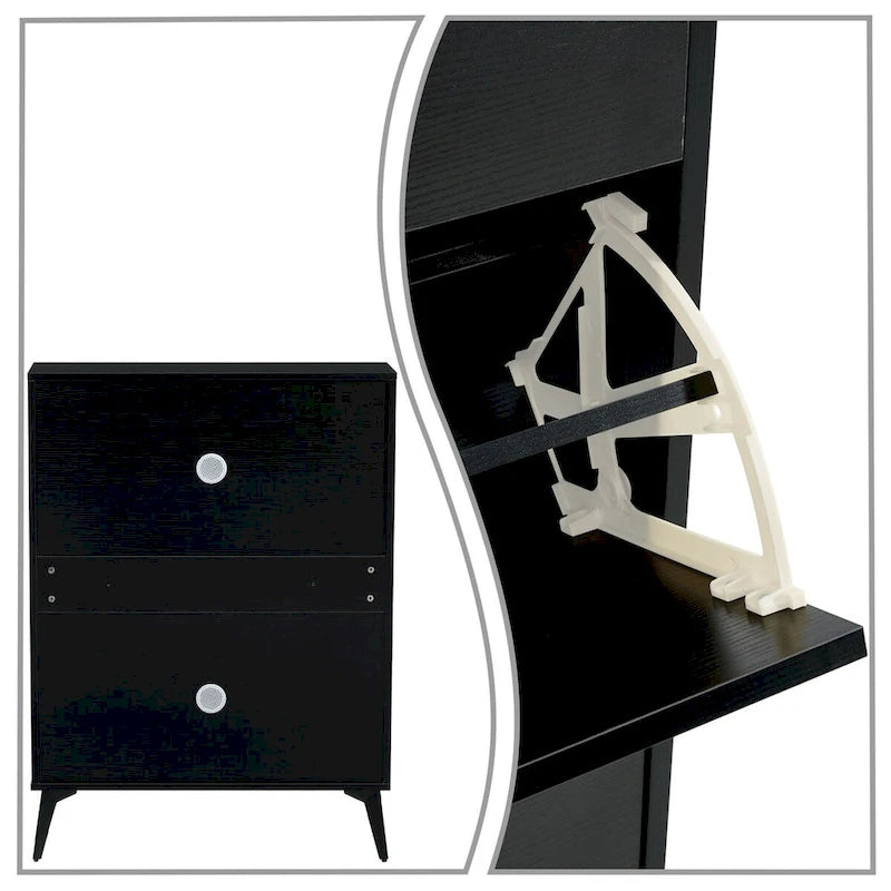Meuble de rangement à chaussures en bois au design minimaliste, pour utilisation dans un couloir d'entrée