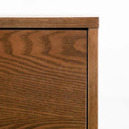 Belle commode en noyer du milieu du siècle à 6 tiroirs avec tiroirs emboîtables
