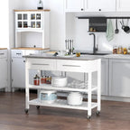 Kitchen Island with Stainless Steel Top