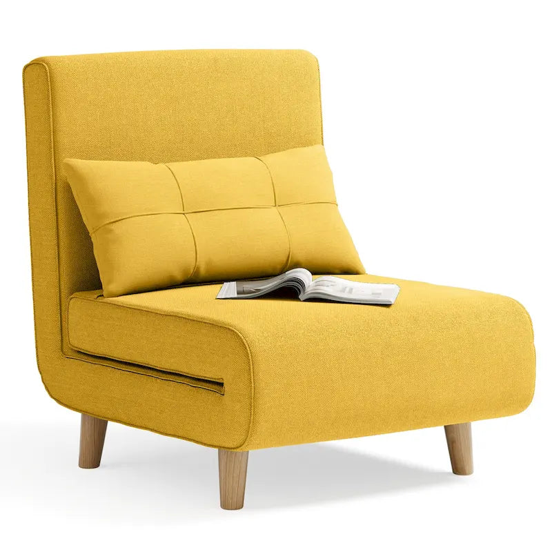 Canapé-lit convertible 3 en 1, chaise longue, chaise pliante, fauteuil inclinable avec oreiller
