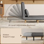 Canapé-lit convertible 3 en 1, chaise longue, chaise pliante, fauteuil inclinable avec oreiller