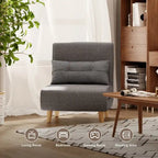 Canapé-lit convertible 3 en 1, chaise longue, chaise pliante, fauteuil inclinable avec oreiller