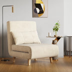 Canapé-lit convertible 3 en 1, chaise longue, chaise pliante, fauteuil inclinable avec oreiller