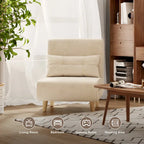 Canapé-lit convertible 3 en 1, chaise longue, chaise pliante, fauteuil inclinable avec oreiller