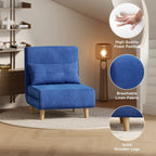 Canapé-lit convertible 3 en 1, chaise longue, chaise pliante, fauteuil inclinable avec oreiller