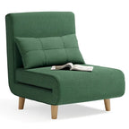 Canapé-lit convertible 3 en 1, chaise longue, chaise pliante, fauteuil inclinable avec oreiller