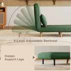 Canapé-lit convertible 3 en 1, chaise longue, chaise pliante, fauteuil inclinable avec oreiller