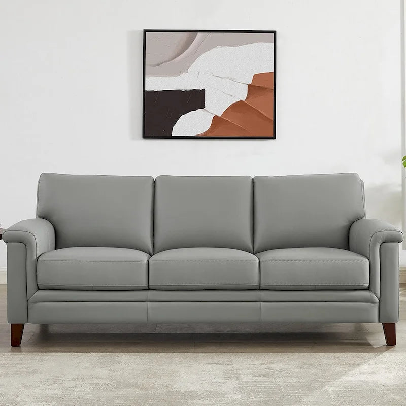 Ensemble canapé et fauteuil Westcott en cuir pleine fleur avec mousse à mémoire de forme et ressorts