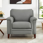 Ensemble canapé et fauteuil Westcott en cuir pleine fleur avec mousse à mémoire de forme et ressorts