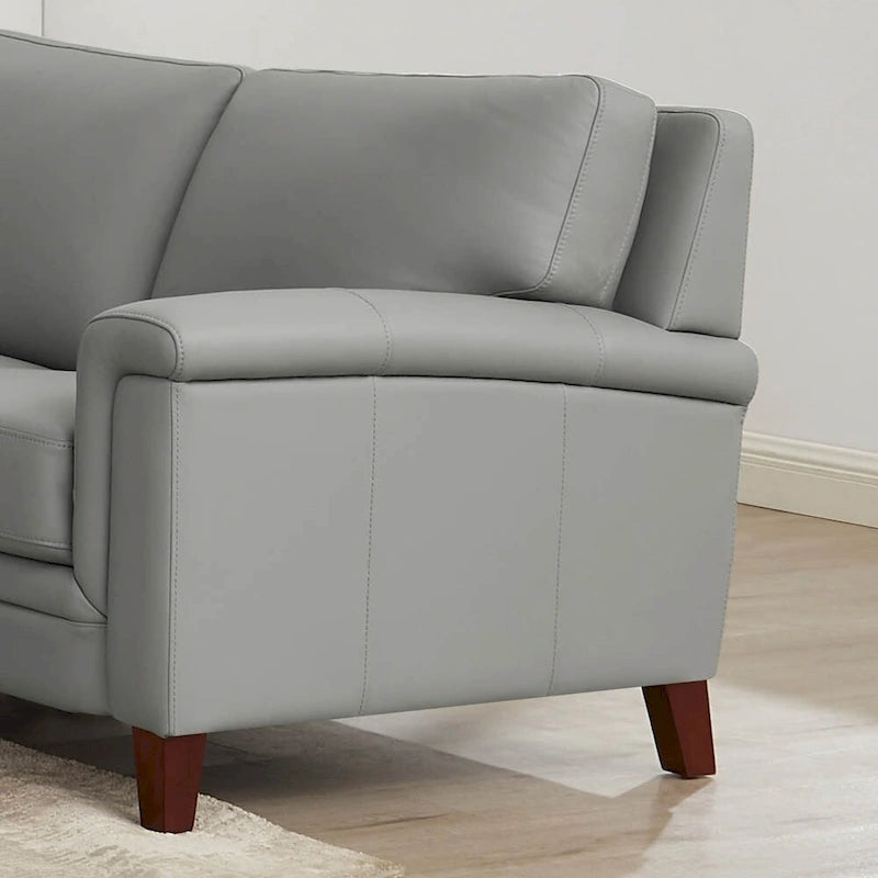 Ensemble canapé et fauteuil Westcott en cuir pleine fleur avec mousse à mémoire de forme et ressorts