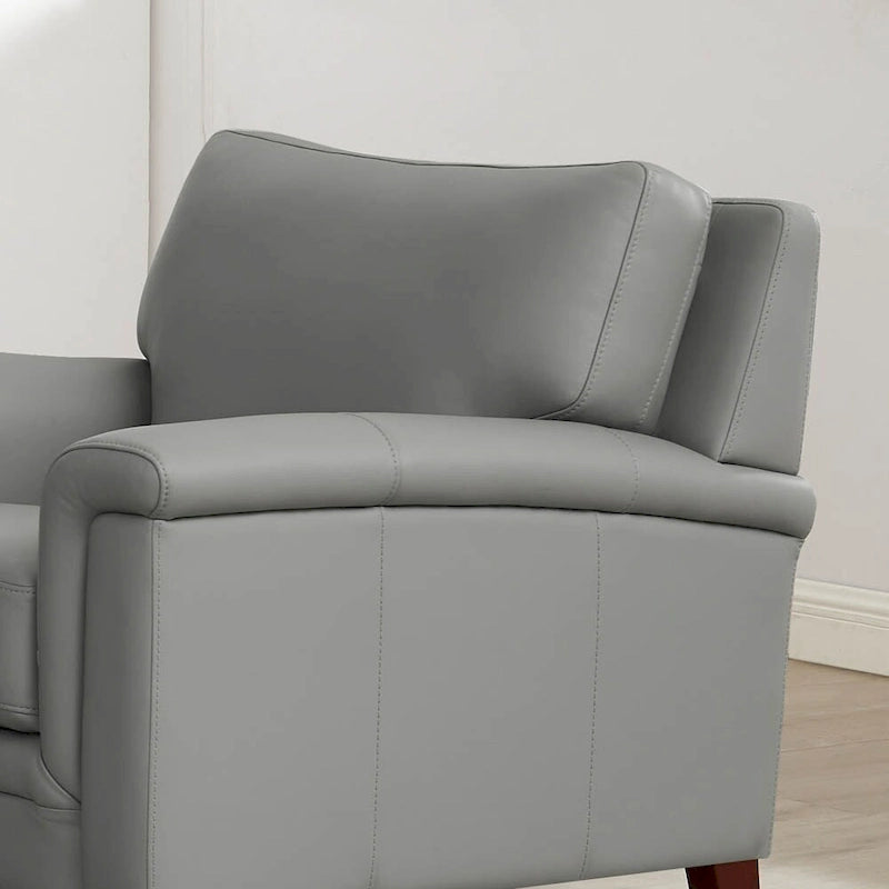 Ensemble canapé et fauteuil Westcott en cuir pleine fleur avec mousse à mémoire de forme et ressorts