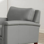 Ensemble canapé et fauteuil Westcott en cuir pleine fleur avec mousse à mémoire de forme et ressorts