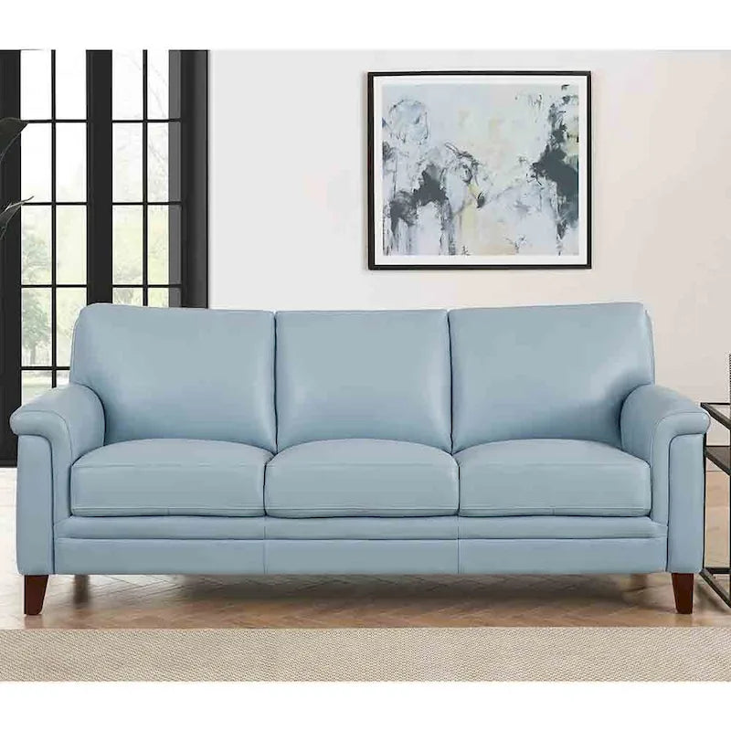 Ensemble canapé et fauteuil Westcott en cuir pleine fleur avec mousse à mémoire de forme et ressorts