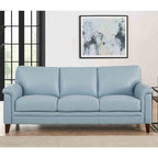 Ensemble canapé et fauteuil Westcott en cuir pleine fleur avec mousse à mémoire de forme et ressorts