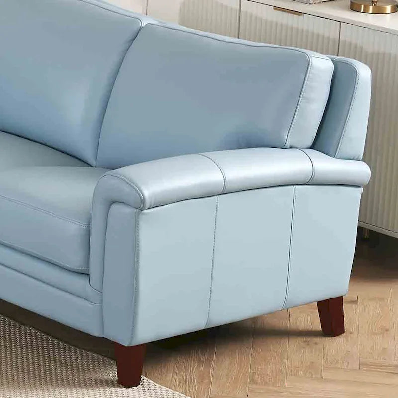 Ensemble canapé et fauteuil Westcott en cuir pleine fleur avec mousse à mémoire de forme et ressorts