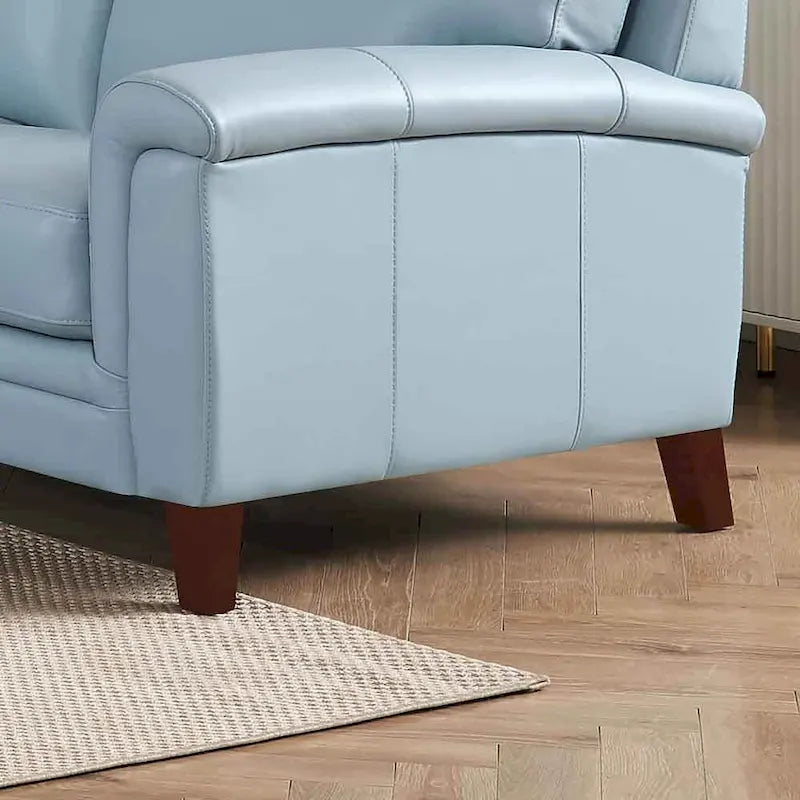 Ensemble canapé et fauteuil Westcott en cuir pleine fleur avec mousse à mémoire de forme et ressorts