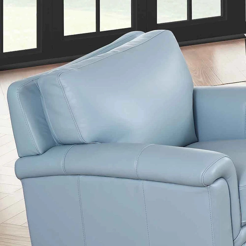 Ensemble canapé et fauteuil Westcott en cuir pleine fleur avec mousse à mémoire de forme et ressorts