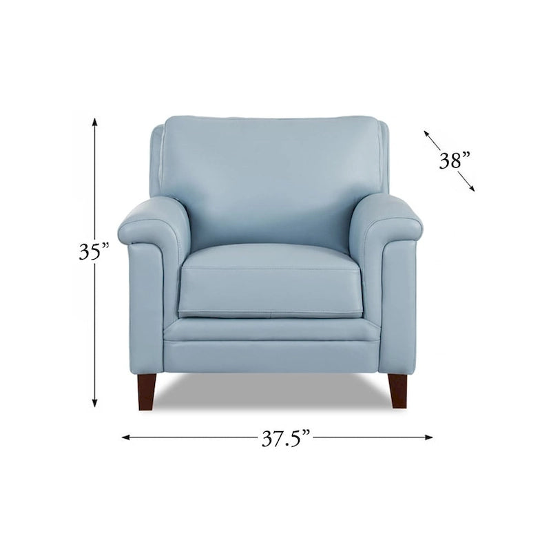 Ensemble canapé et fauteuil Westcott en cuir pleine fleur avec mousse à mémoire de forme et ressorts