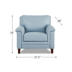 Ensemble canapé et fauteuil Westcott en cuir pleine fleur avec mousse à mémoire de forme et ressorts
