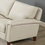 Ensemble canapé et fauteuil Westcott en cuir pleine fleur avec mousse à mémoire de forme et ressorts