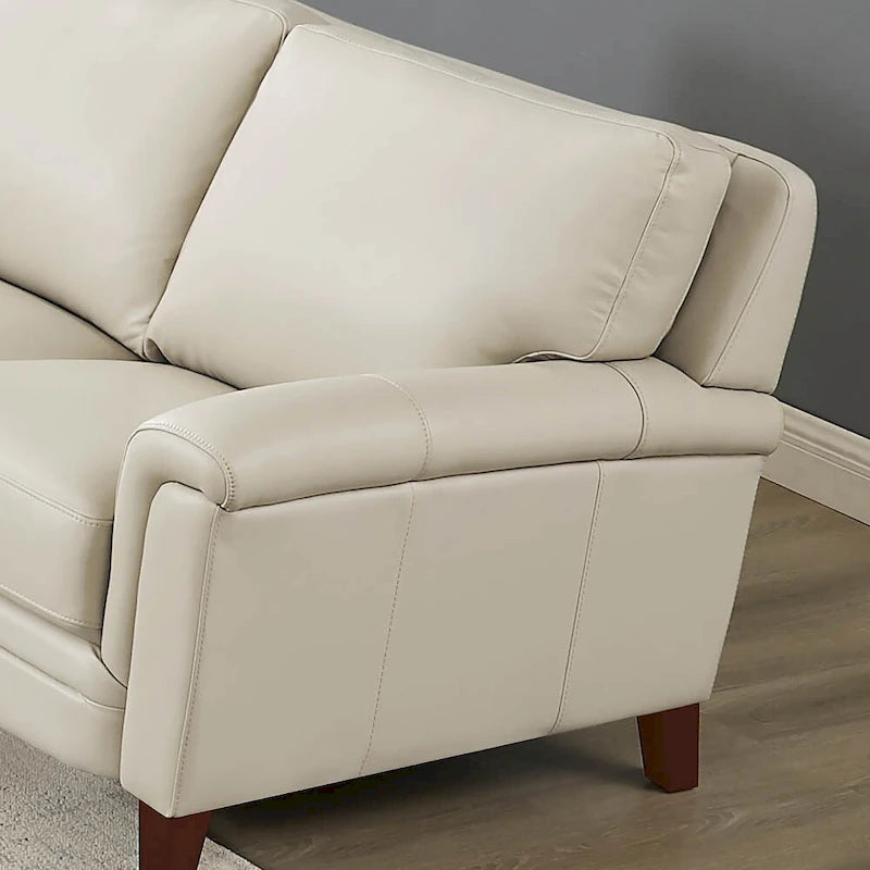 Ensemble canapé et fauteuil Westcott en cuir pleine fleur avec mousse à mémoire de forme et ressorts