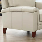 Ensemble canapé et fauteuil Westcott en cuir pleine fleur avec mousse à mémoire de forme et ressorts