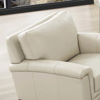 Ensemble canapé et fauteuil Westcott en cuir pleine fleur avec mousse à mémoire de forme et ressorts