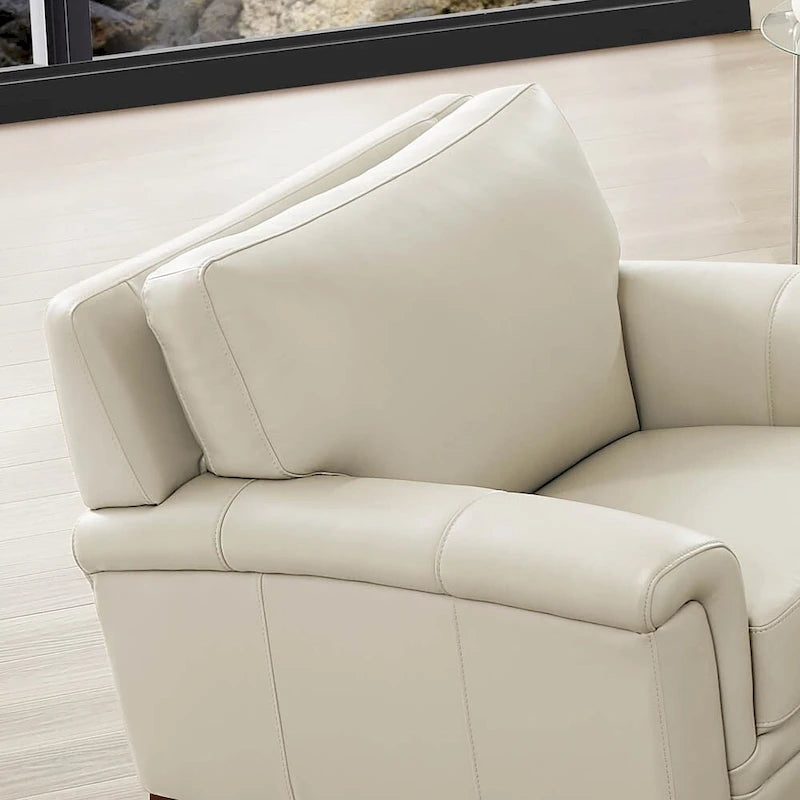 Ensemble canapé et fauteuil Westcott en cuir pleine fleur avec mousse à mémoire de forme et ressorts