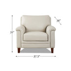 Ensemble canapé et fauteuil Westcott en cuir pleine fleur avec mousse à mémoire de forme et ressorts