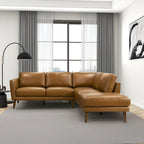 Canapé d'angle sectionnel en cuir véritable Bloom