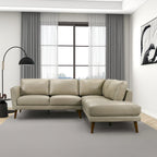 Canapé d'angle sectionnel en cuir véritable Bloom