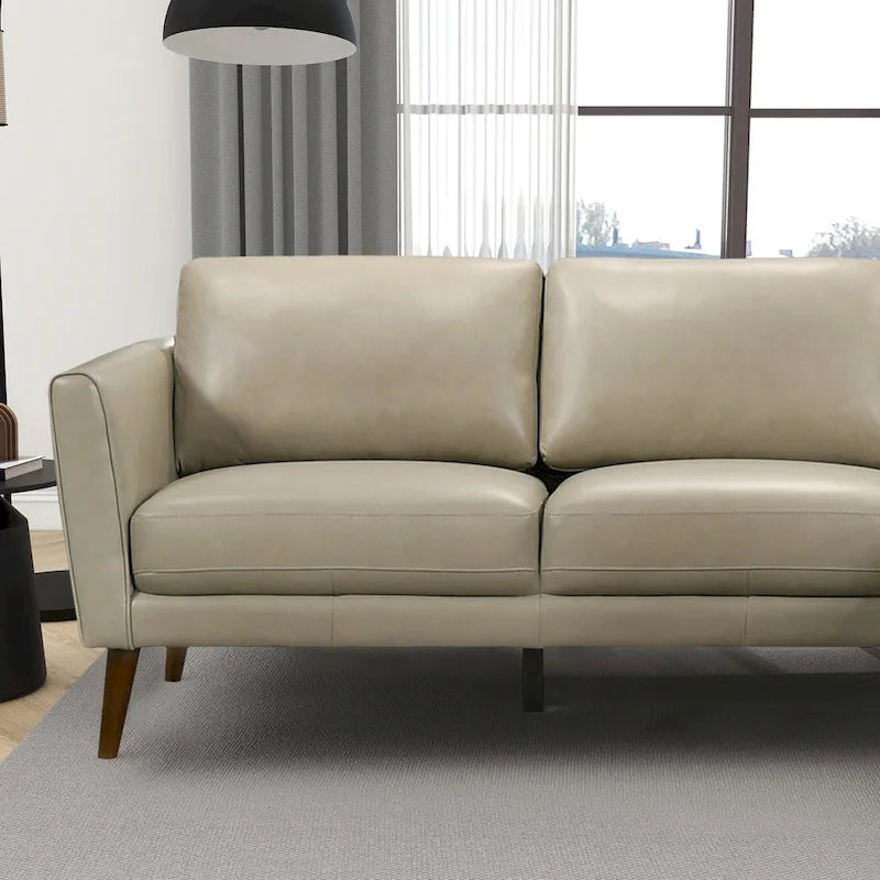 Canapé d'angle sectionnel en cuir véritable Bloom