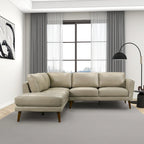 Canapé d'angle sectionnel en cuir véritable Bloom