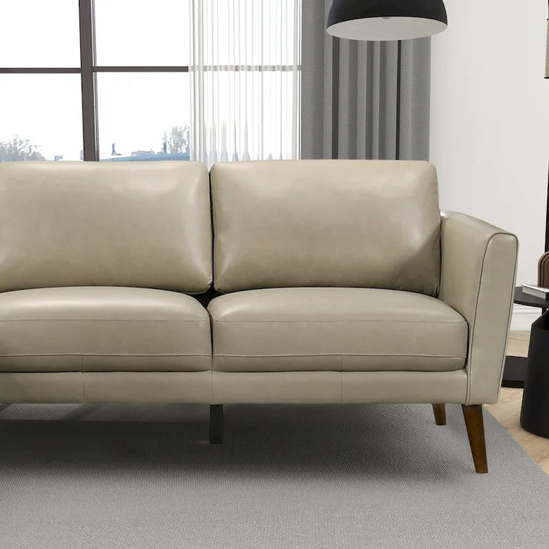 Canapé d'angle sectionnel en cuir véritable Bloom